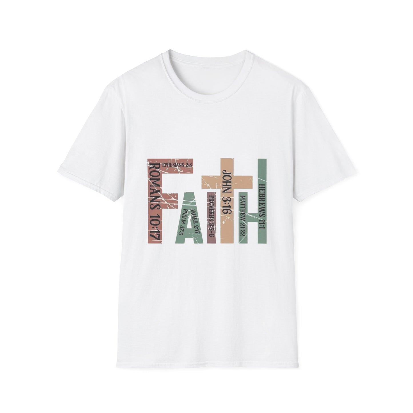 FAITH Bible Verse Graphic Tee – Scripture-Filled Letters Design