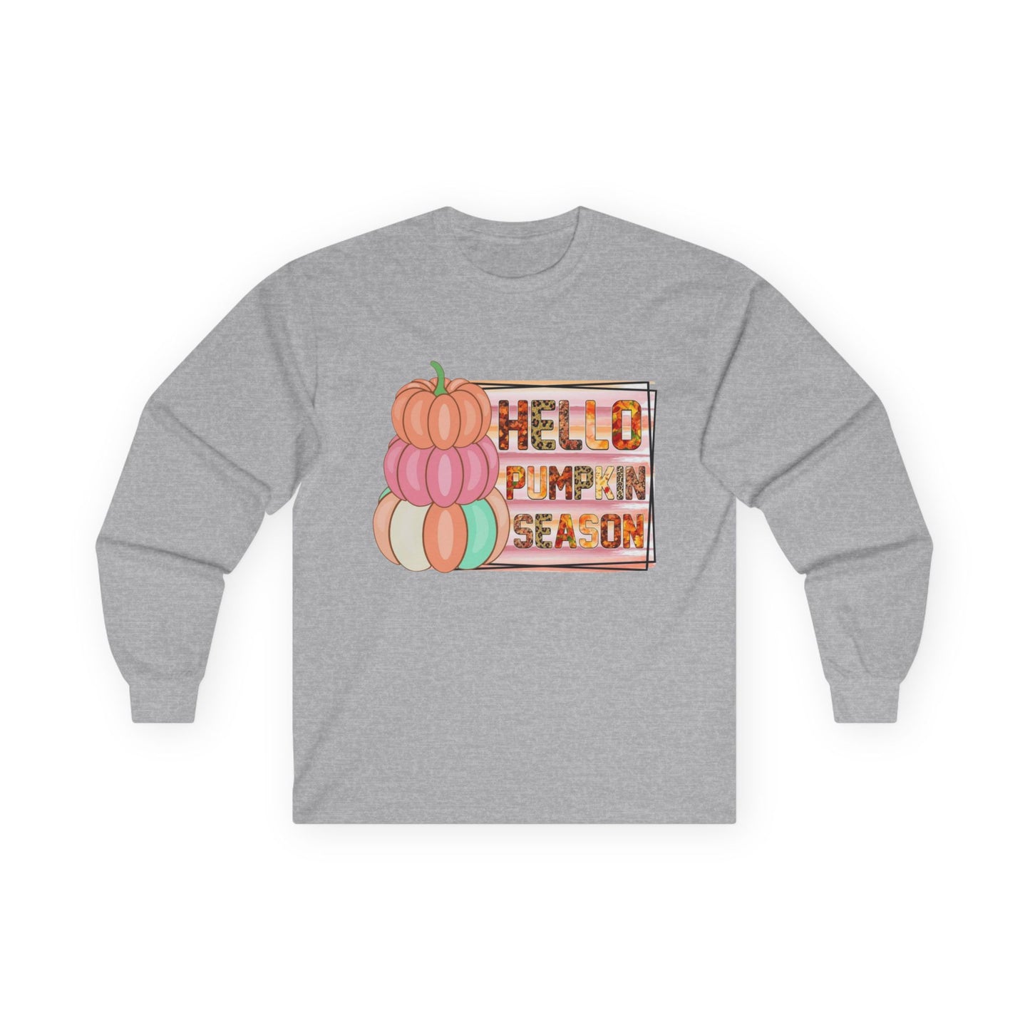 “Hello Pumpkin Season” Long Sleeve Tee – Pastel Stack Edition