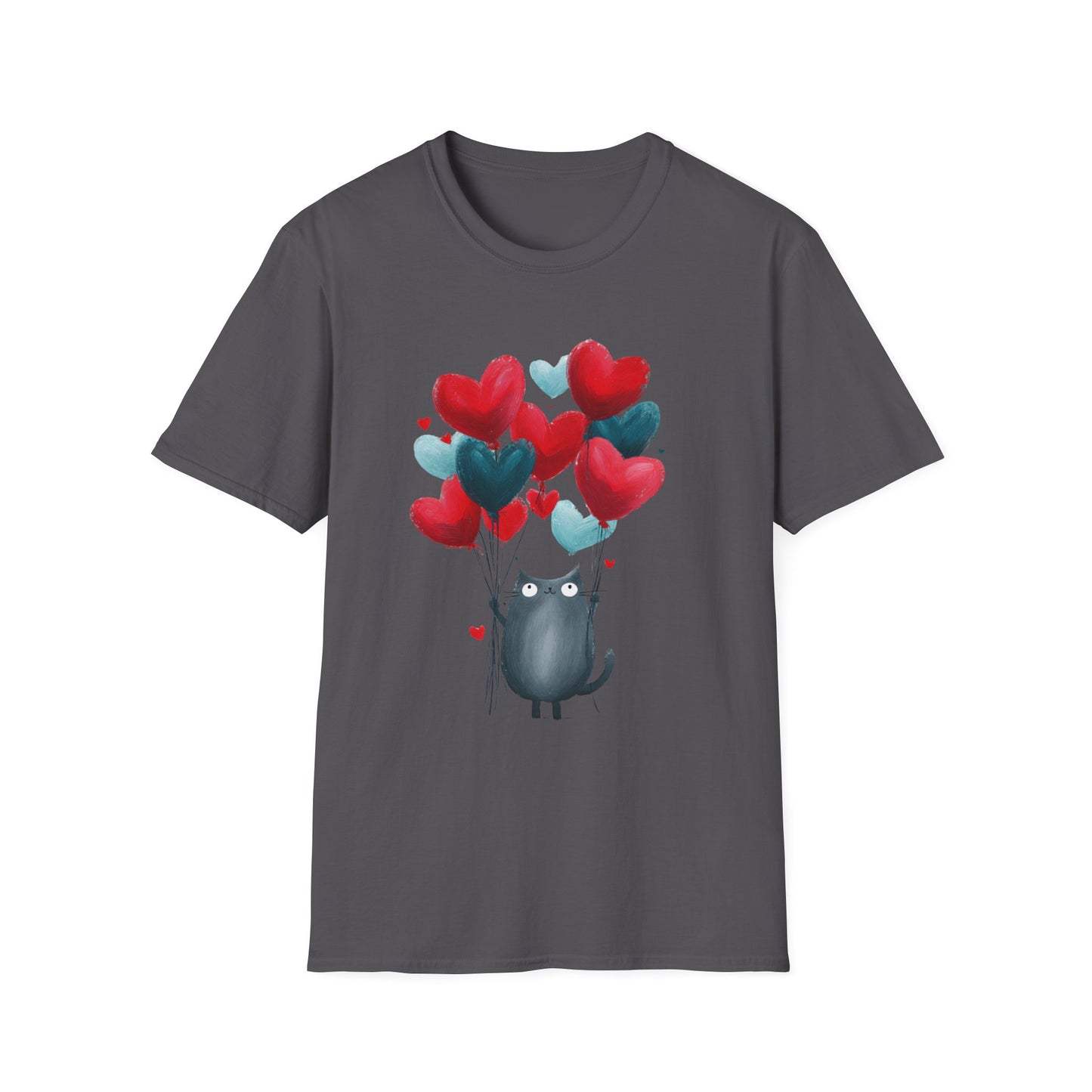 Balloon Buddy – Whimsical Cat Love Tee