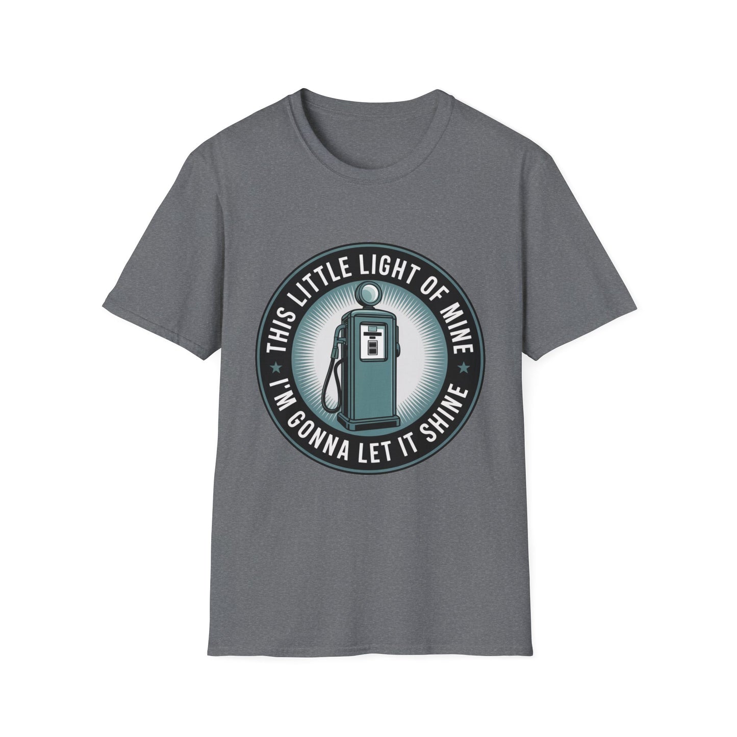 Vintage Shine Tee – “This Little Light of Mine” Gas Pump Design
