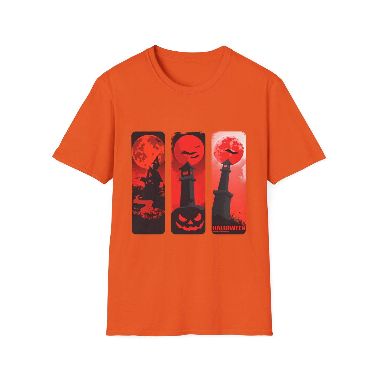 Red Moon Triptych Halloween Head Tee