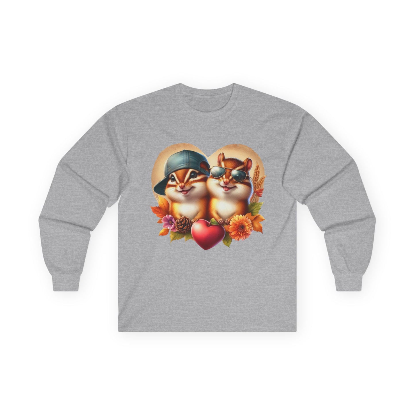 “Chipmunk Love” Long Sleeve Tee – Flannel Hearts Edition