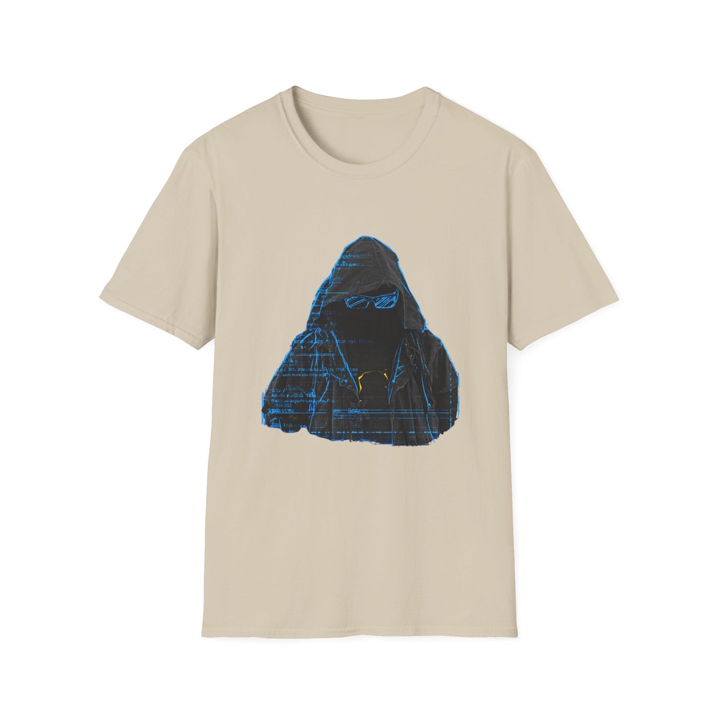 Blueprint Ghost – Hacker Schematic Portrait