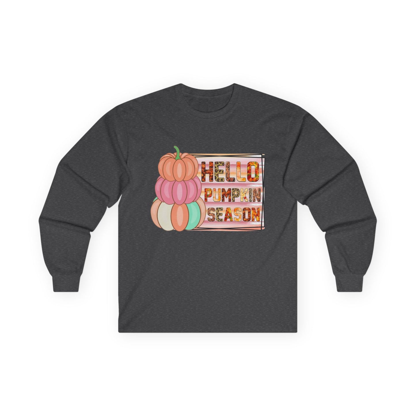 “Hello Pumpkin Season” Long Sleeve Tee – Pastel Stack Edition