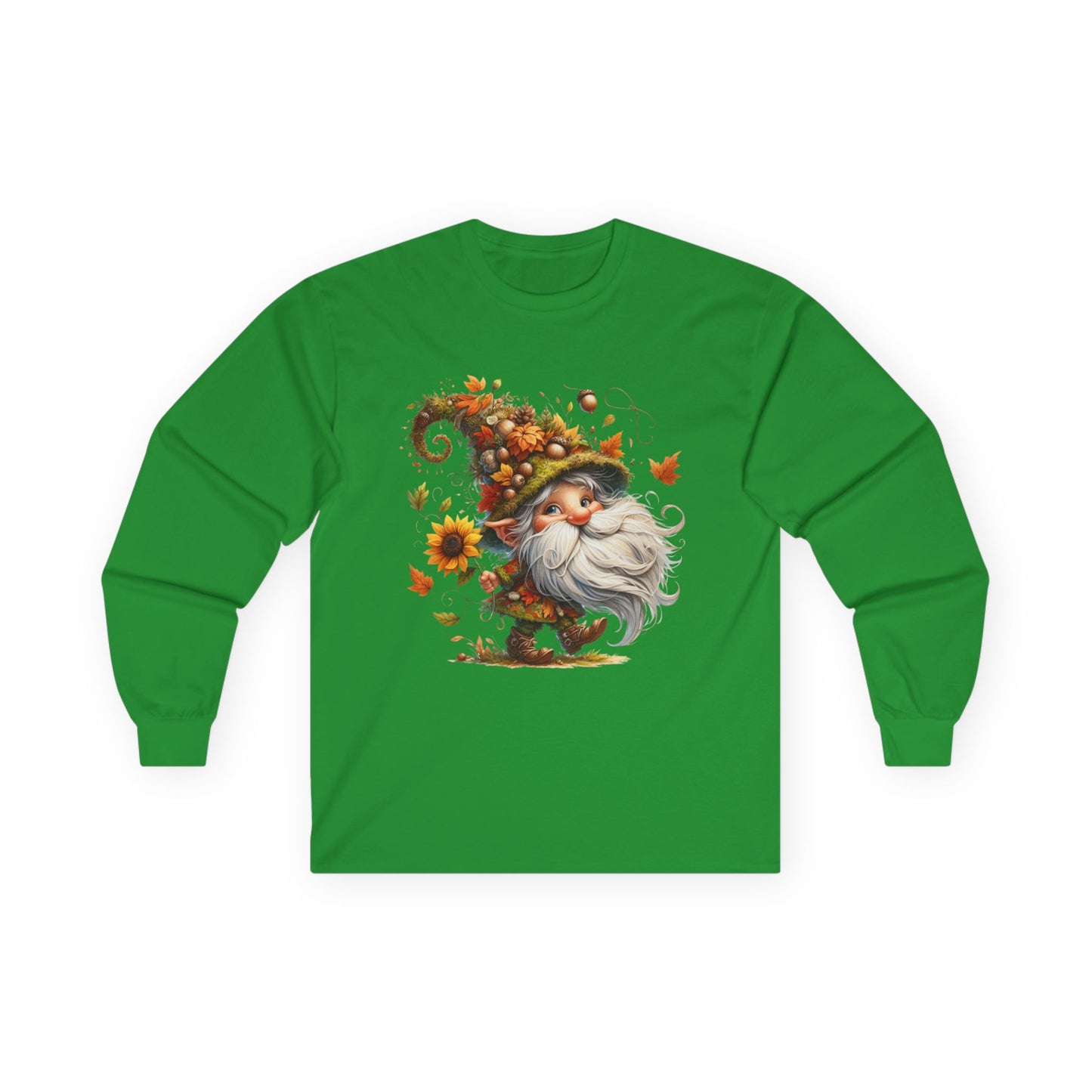“Dancing Gnome” Long Sleeve Tee – Sunflower Harvest Edition