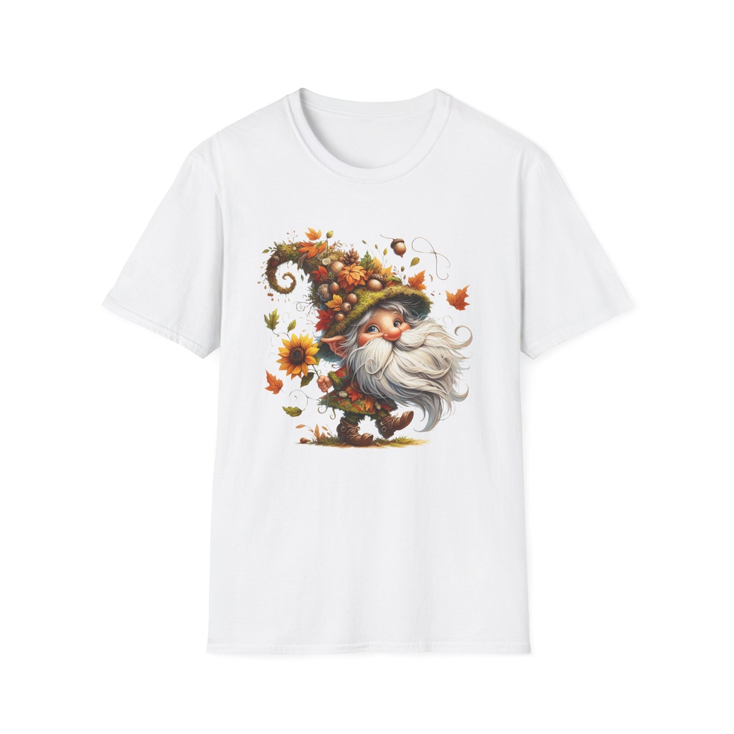 “Dancing Gnome” Tee – Sunflower Harvest Edition