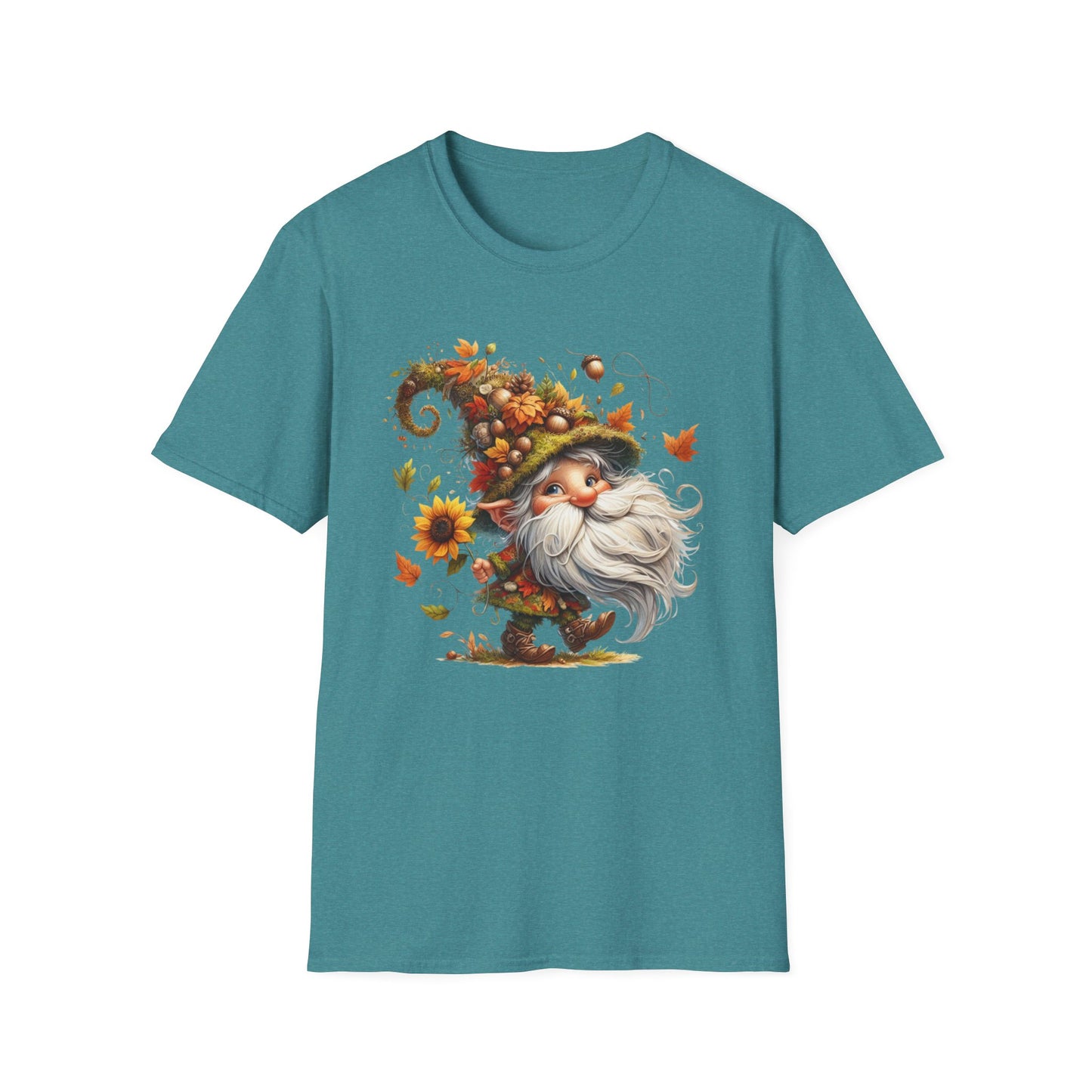 “Dancing Gnome” Tee – Sunflower Harvest Edition