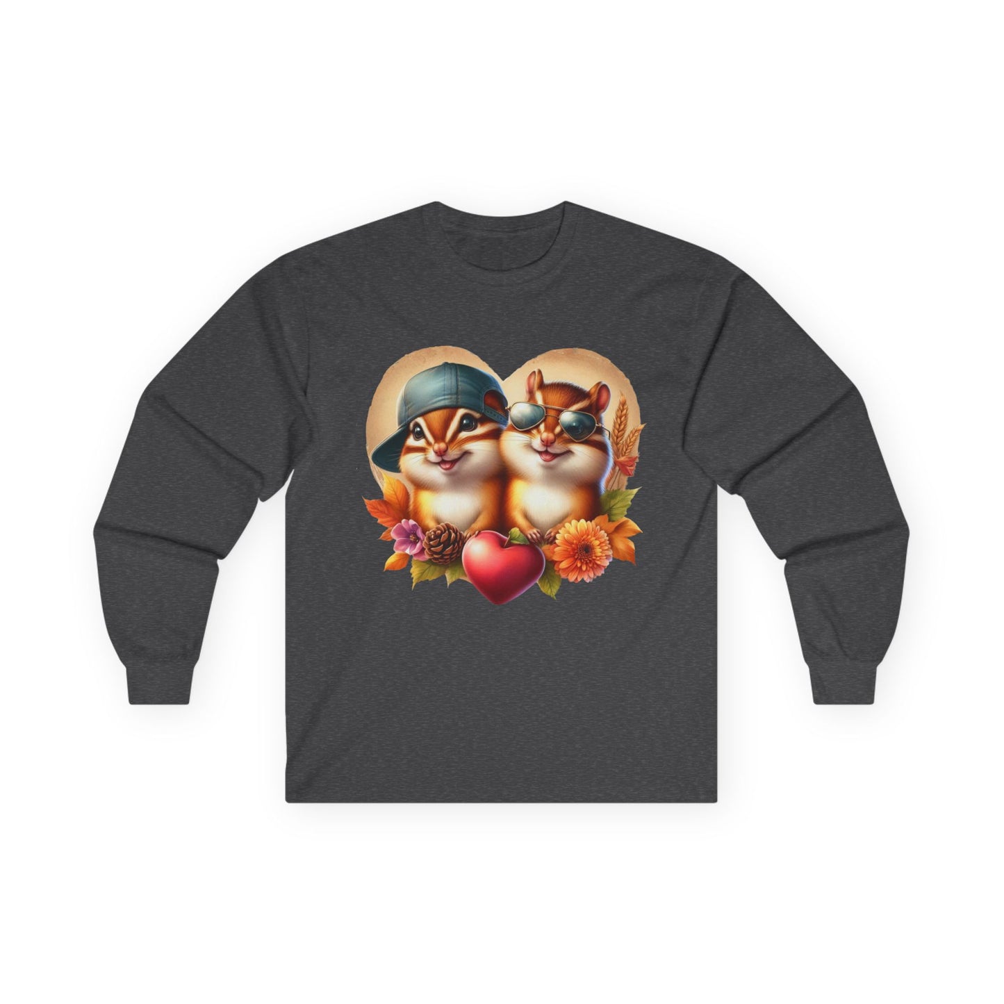 “Chipmunk Love” Long Sleeve Tee – Flannel Hearts Edition
