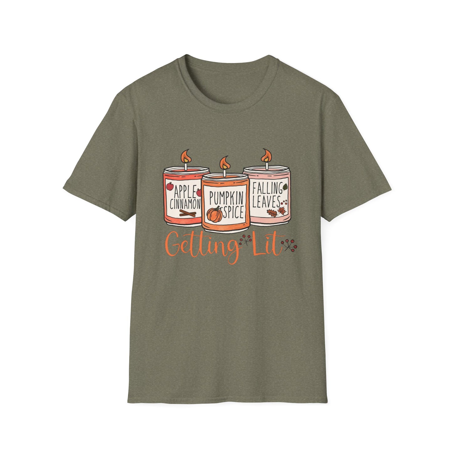 “Getting Lit” Tee – Fall Candle Trio Edition