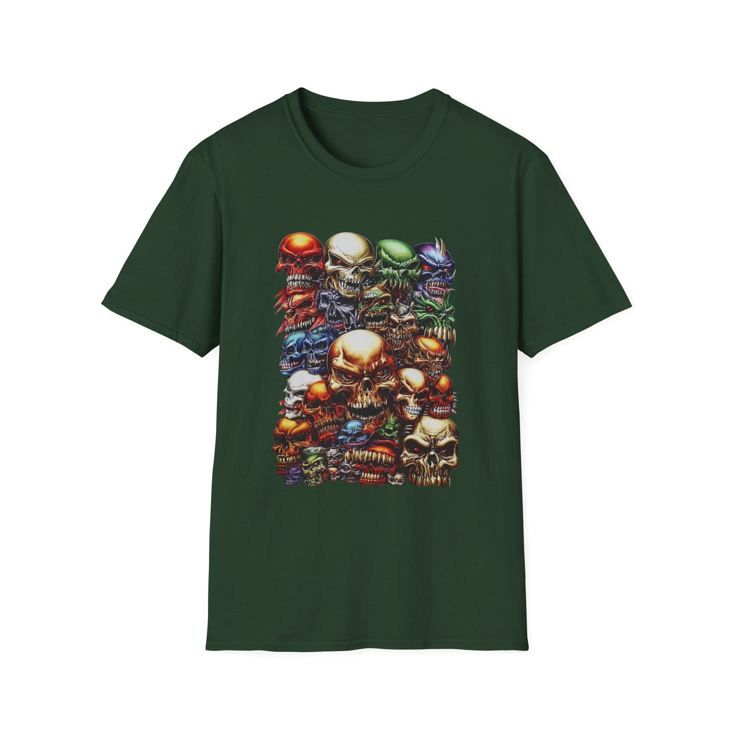 Skull Riot Abstract Skulls Halloween Tee