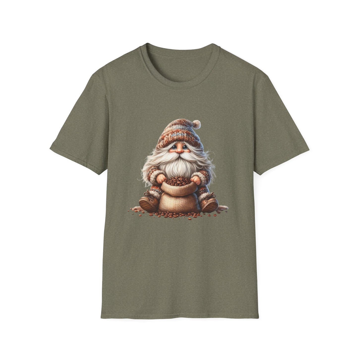 “Coffee Bean Gnome” Tee – Brewed & Bearded Edition