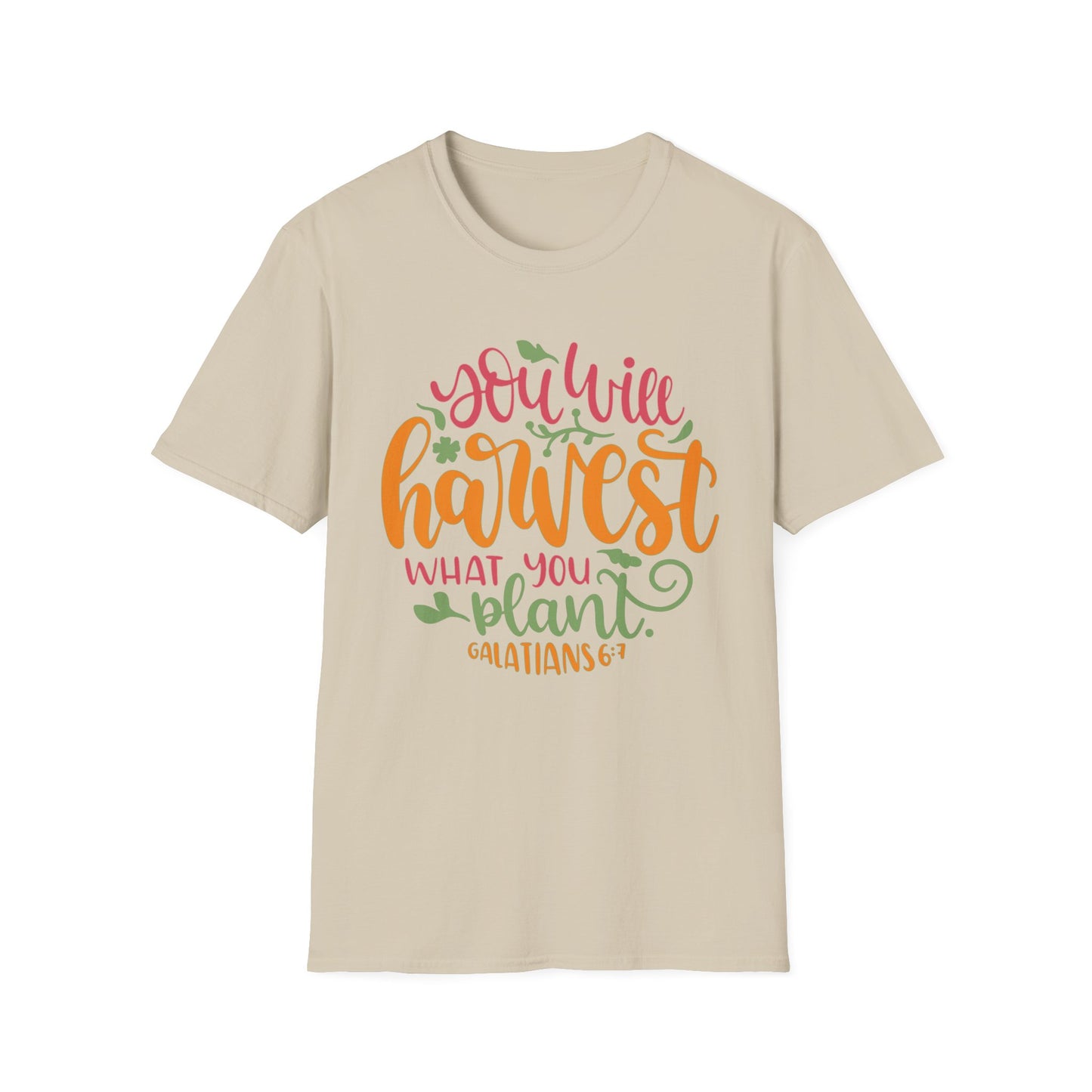 Harvest What You Plant Tee – Galatians 6:7 Garden Edition