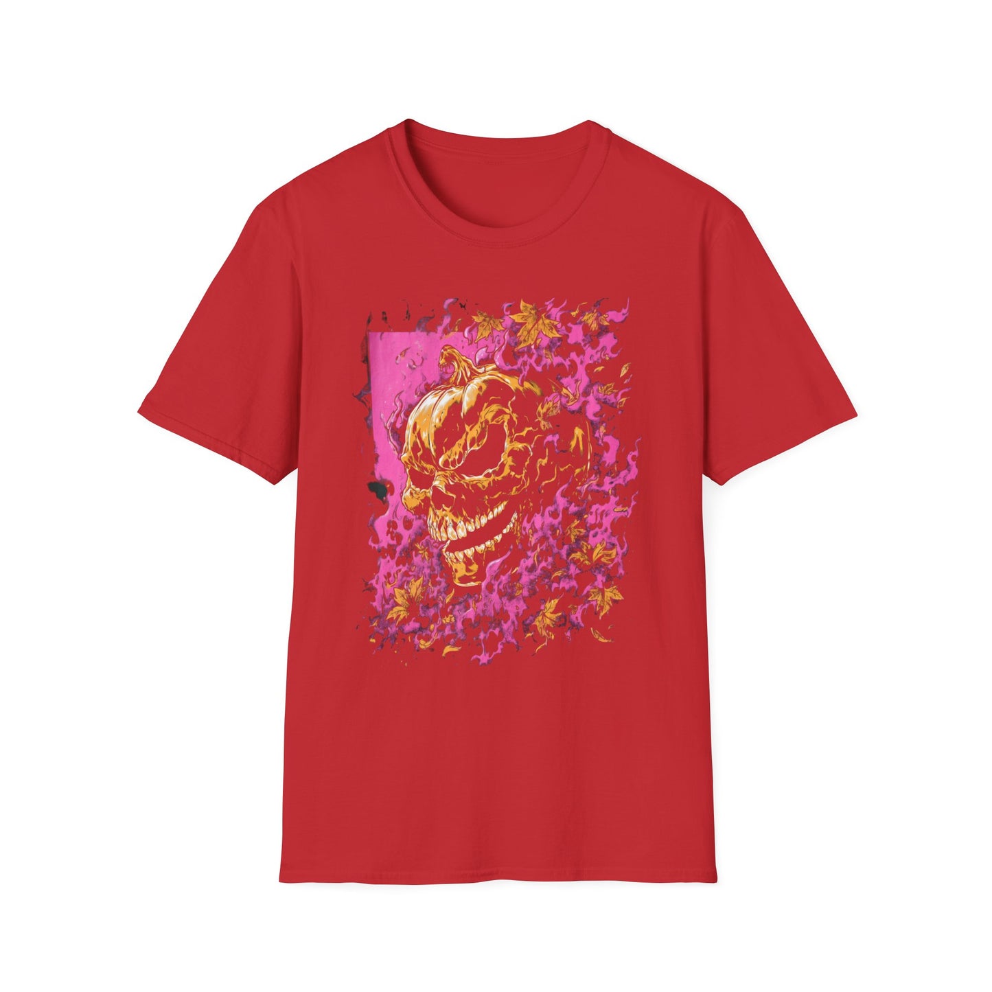Hellgourd Flaming Skull Halloween Head Tee