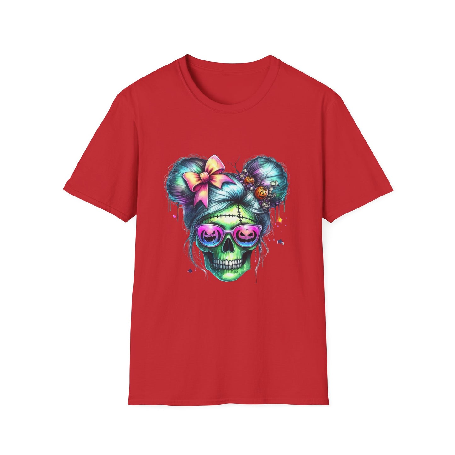 Skull and Swagger Halloween T-Shirt, Spooky Trickster Tee, Sugar Skull Costume Shirt, Halloween Party Top, Woman Skull Power