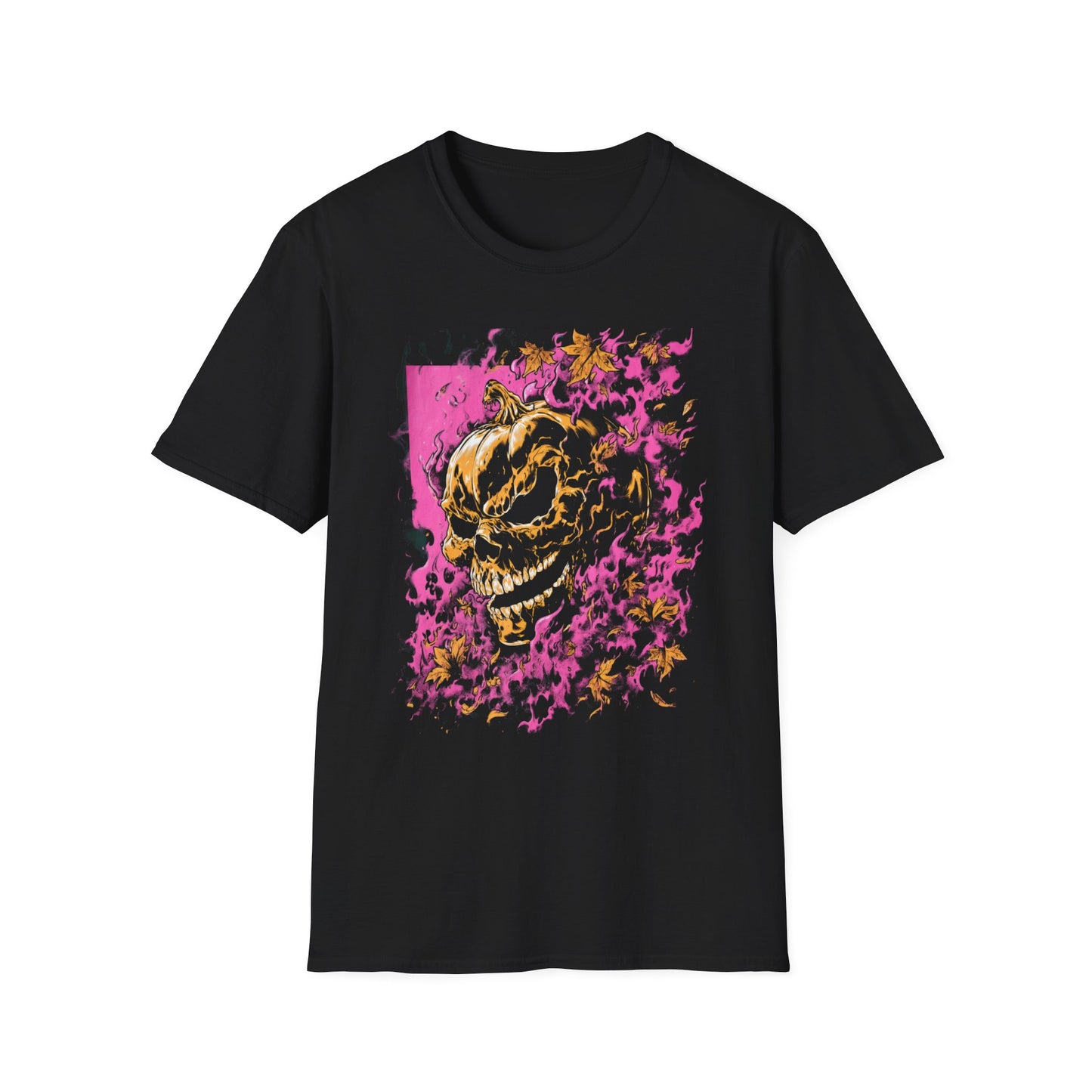 Hellgourd Flaming Skull Halloween Head Tee