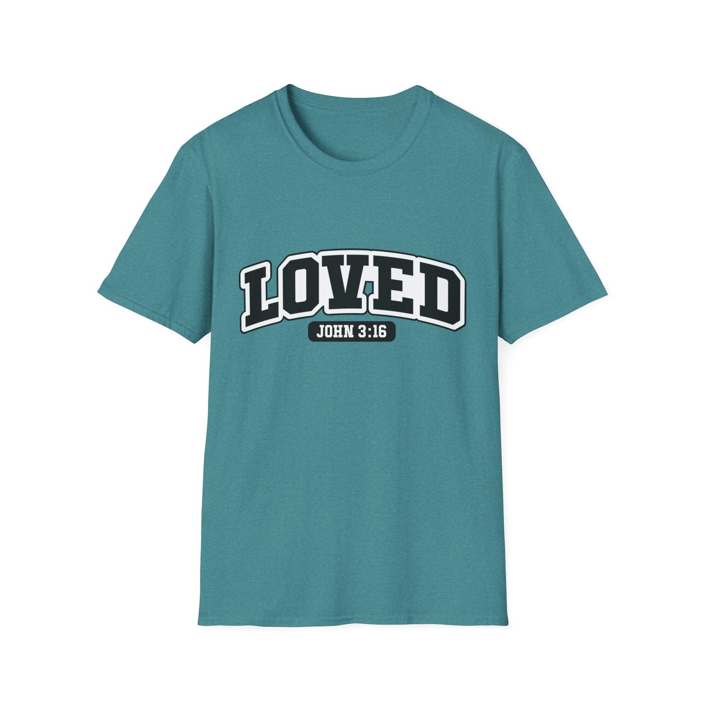 LOVED Tee – John 3:16 Collegiate Edition
