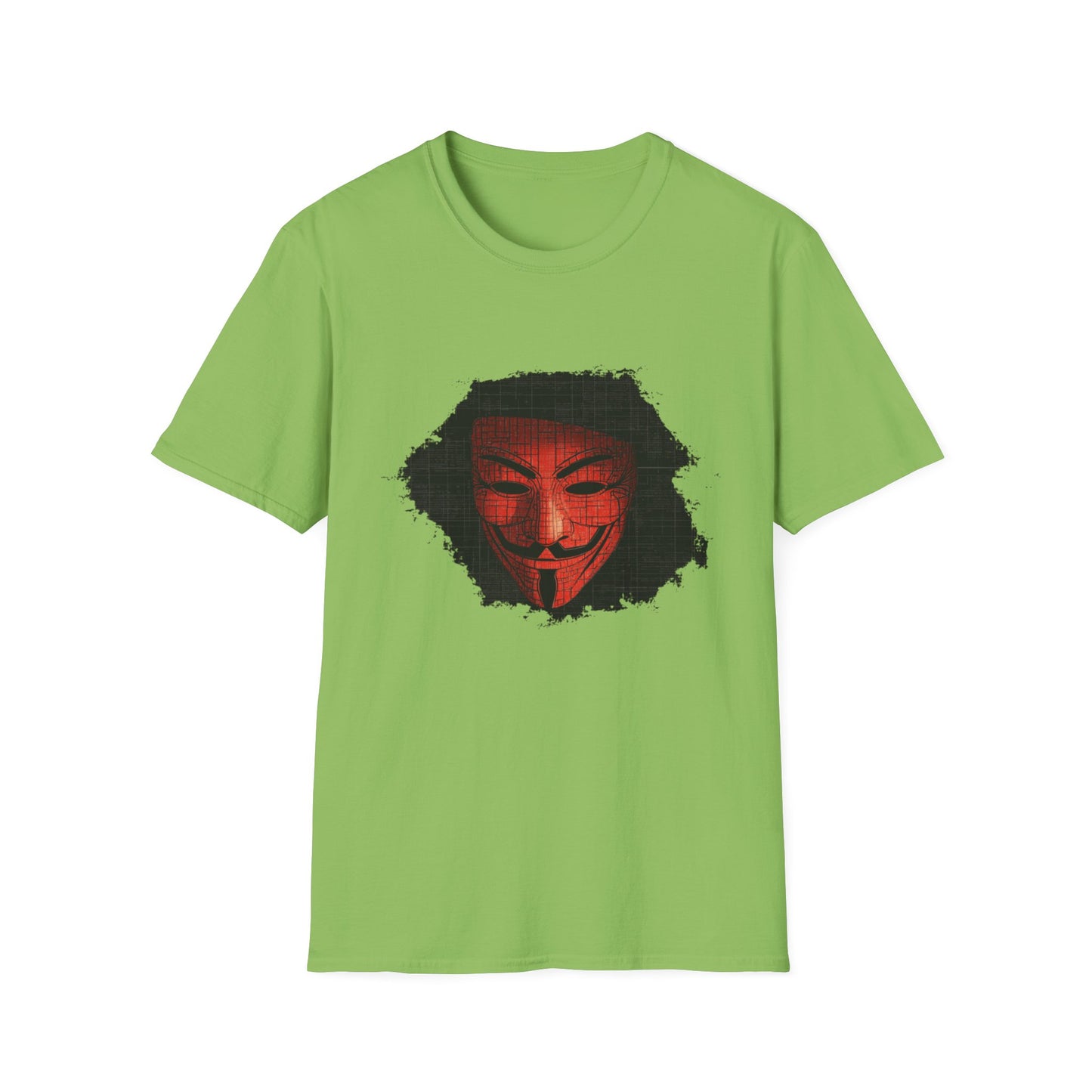 Encrypted Vendetta – Cyber Mask Grid Design