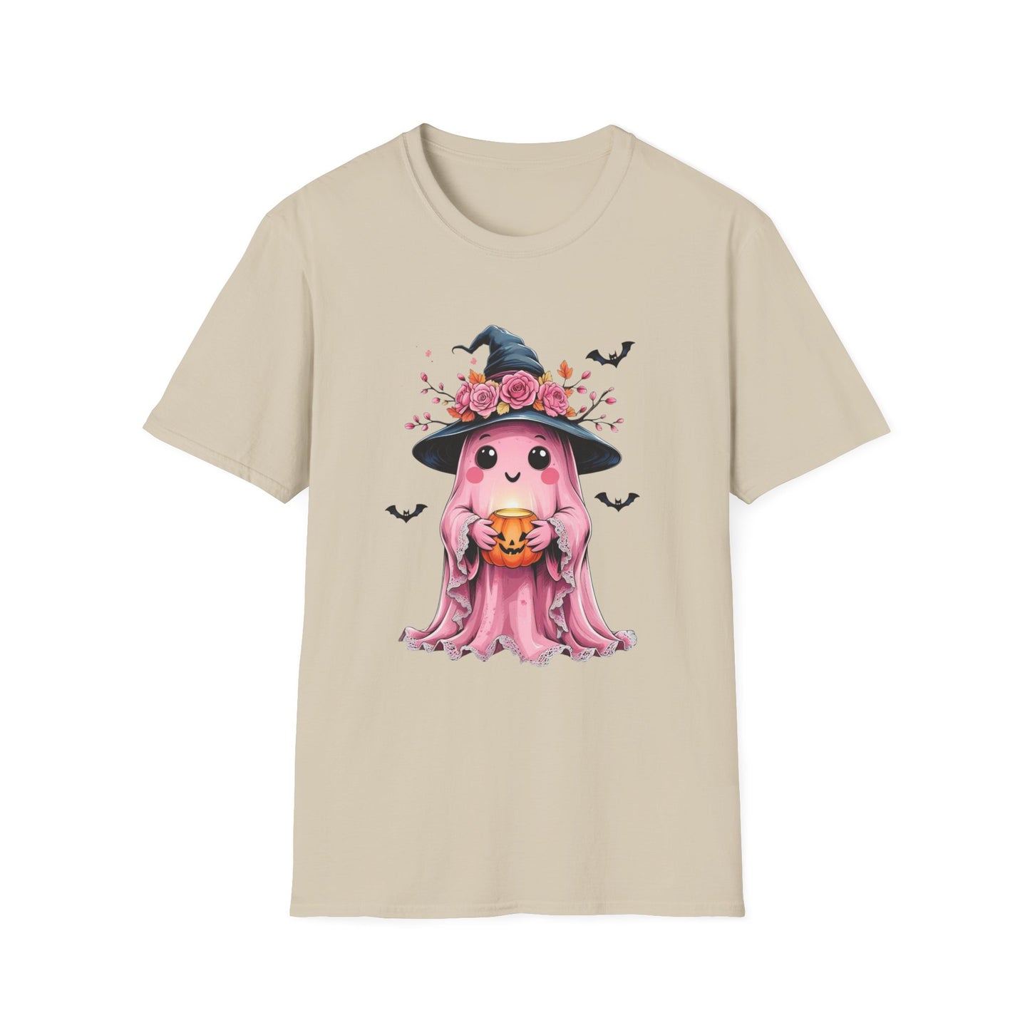 “Ghost & Pumpkin” Tee – Floral Witch Hat Edition