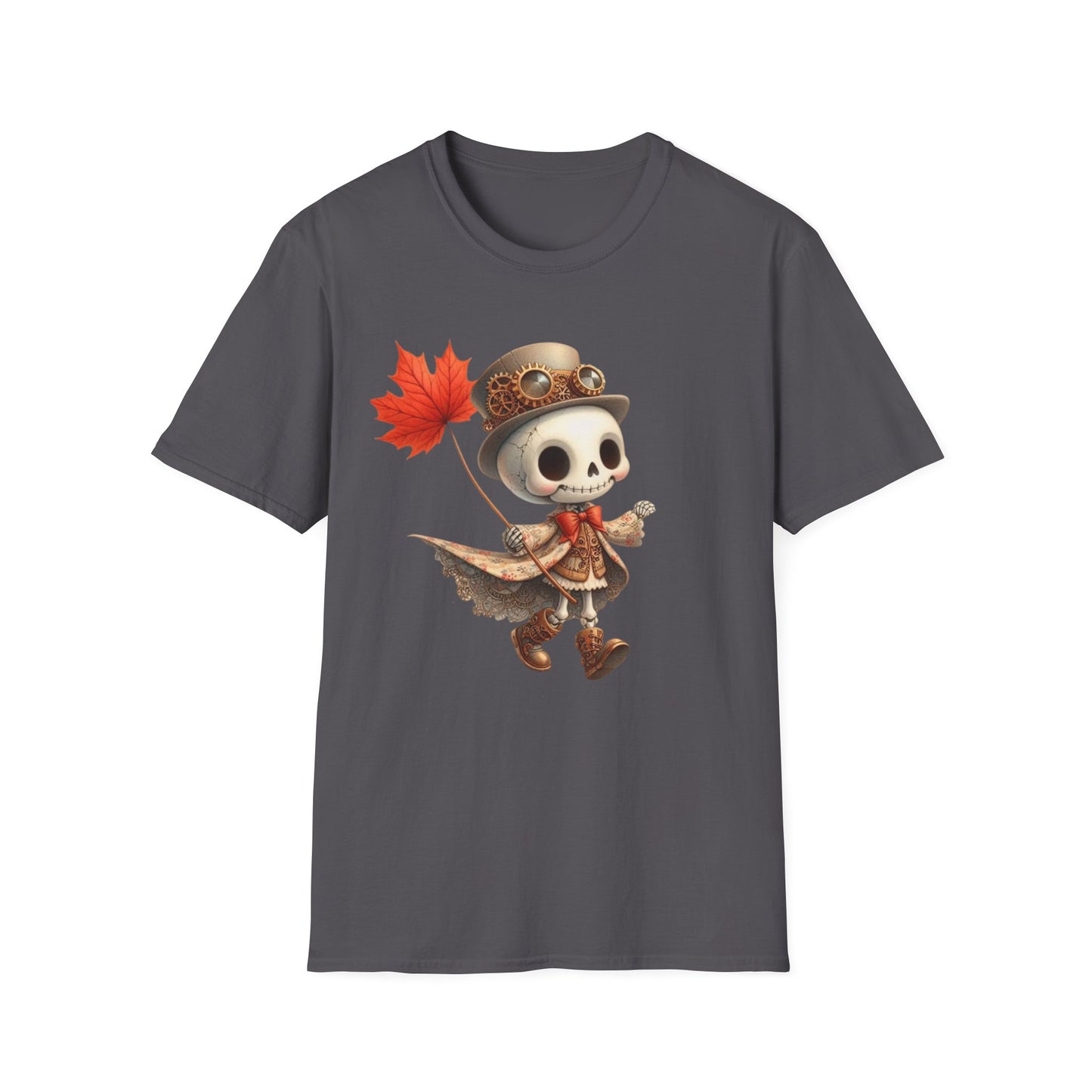 “Leaf Balloon Skeleton” Tee – Steampunk Harvest Edition