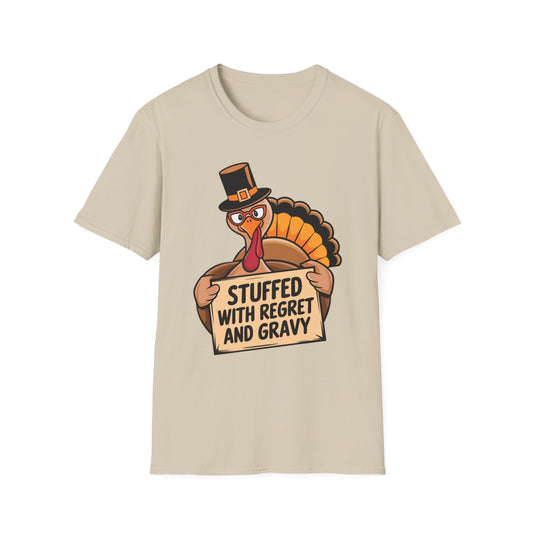 Stuffed With Regret and Gravy – Turkey Therapy Edition Short Sleeve Tee