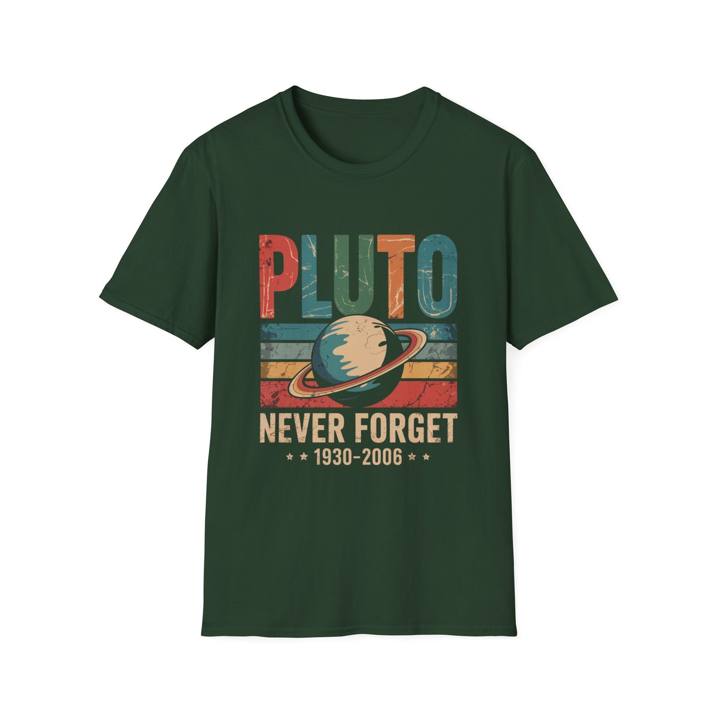 Pluto: Never Forget Vintage Planet Graphic Tee