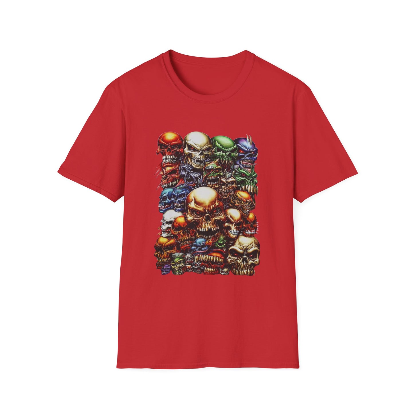 Skull Riot Abstract Skulls Halloween Tee