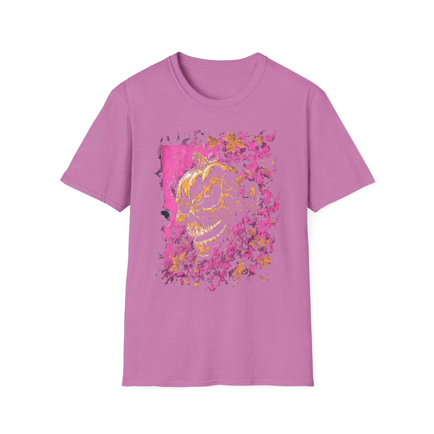 Hellgourd Flaming Skull Halloween Head Tee