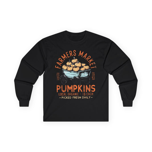 “Farmers Market Pumpkin Cart” Long Sleeve Tee – Est. 1943 Edition