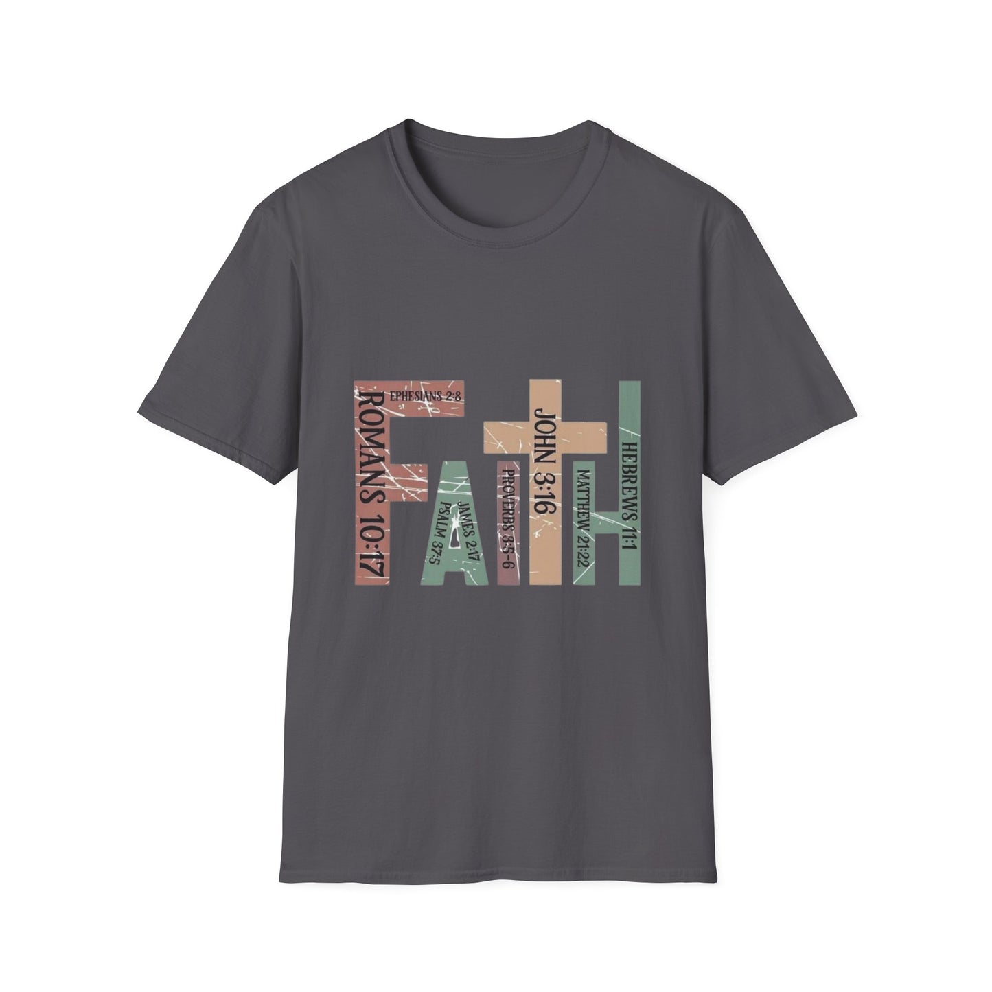 FAITH Bible Verse Graphic Tee – Scripture-Filled Letters Design