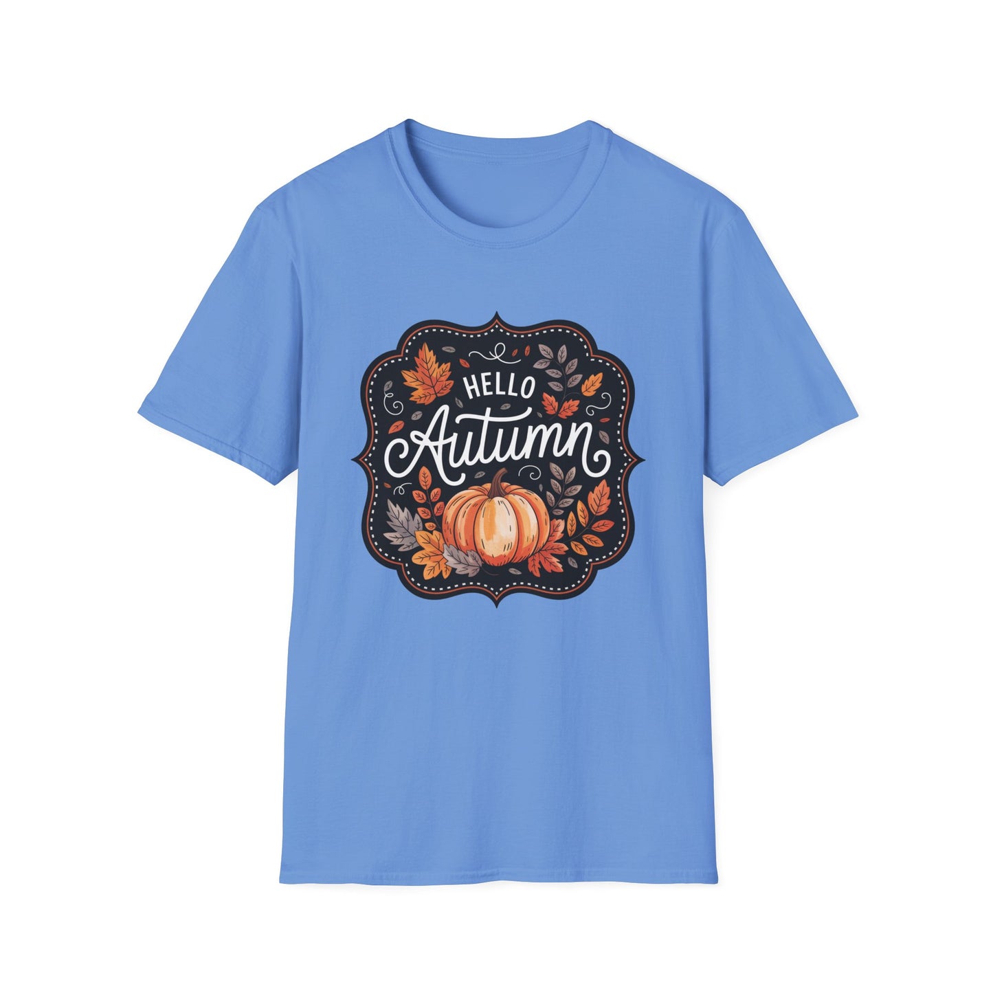 “Hello Autumn” Tee – Pumpkin & Leaves Edition