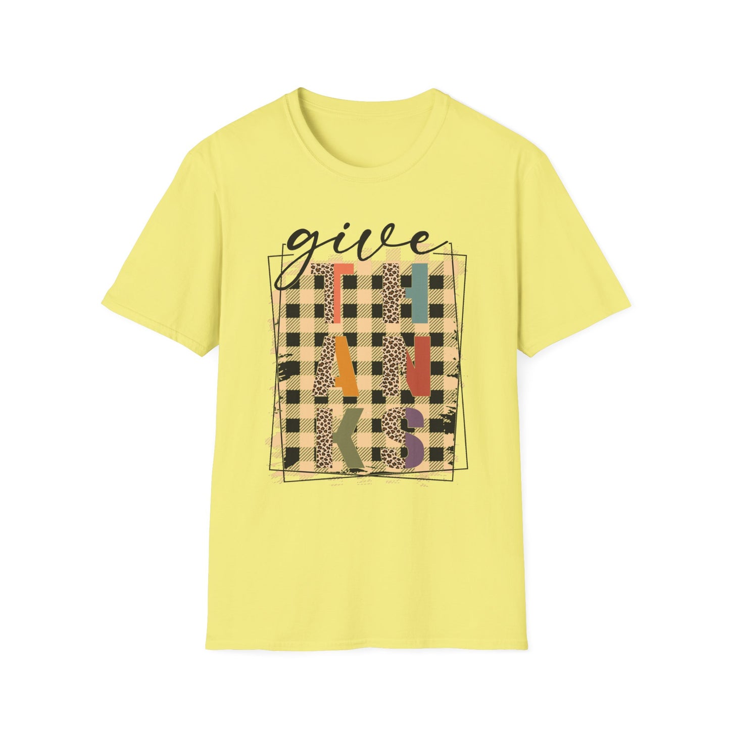 Give THANKS – Retro Patchwork Edition Short Sleeve Tee
