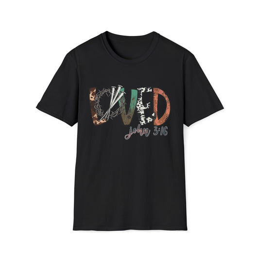 LOVED – John 3:16 Textured Faith Tee