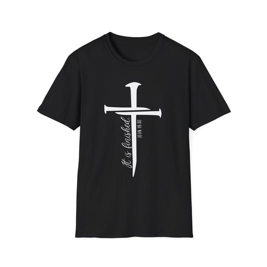 It Is Finished Tee – John 19:30 Nail Cross Edition