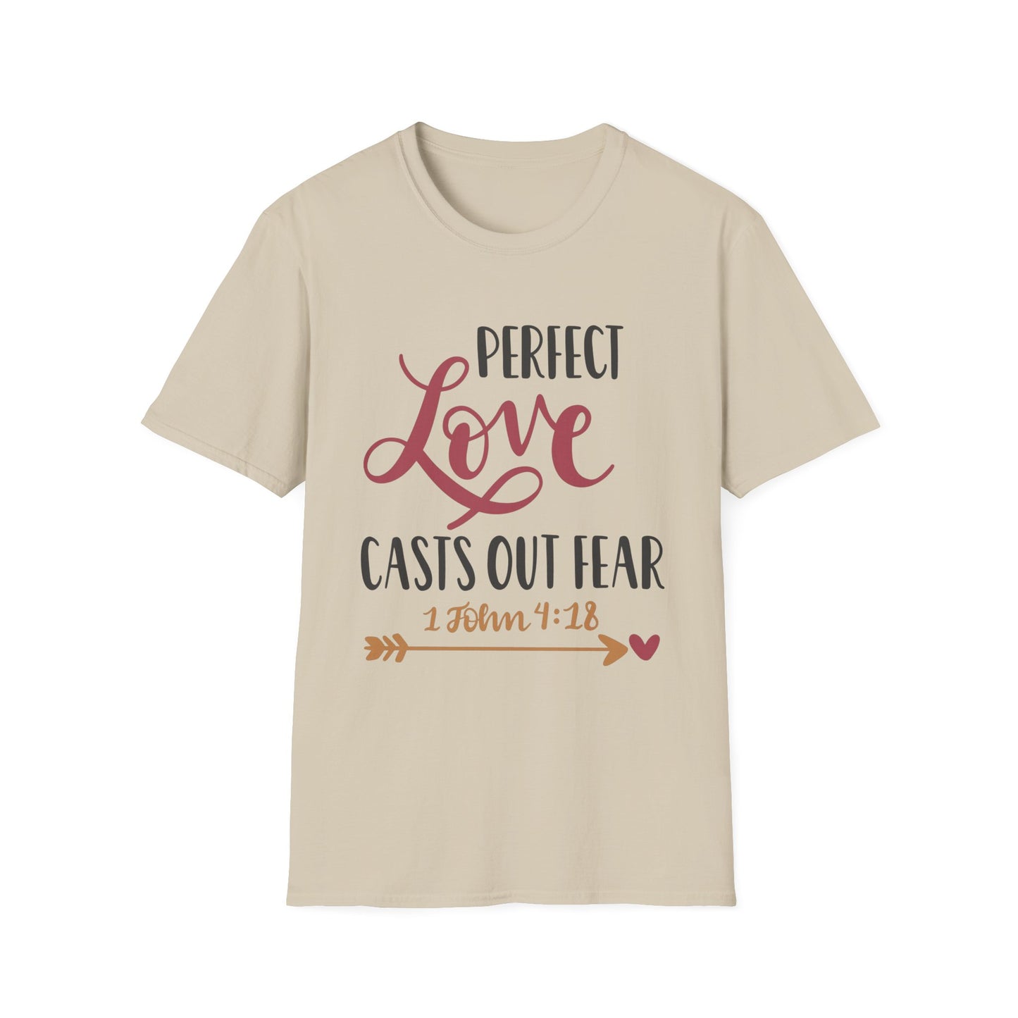 Perfect Love Casts Out Fear Tee – 1 John 4:18 Gracewear