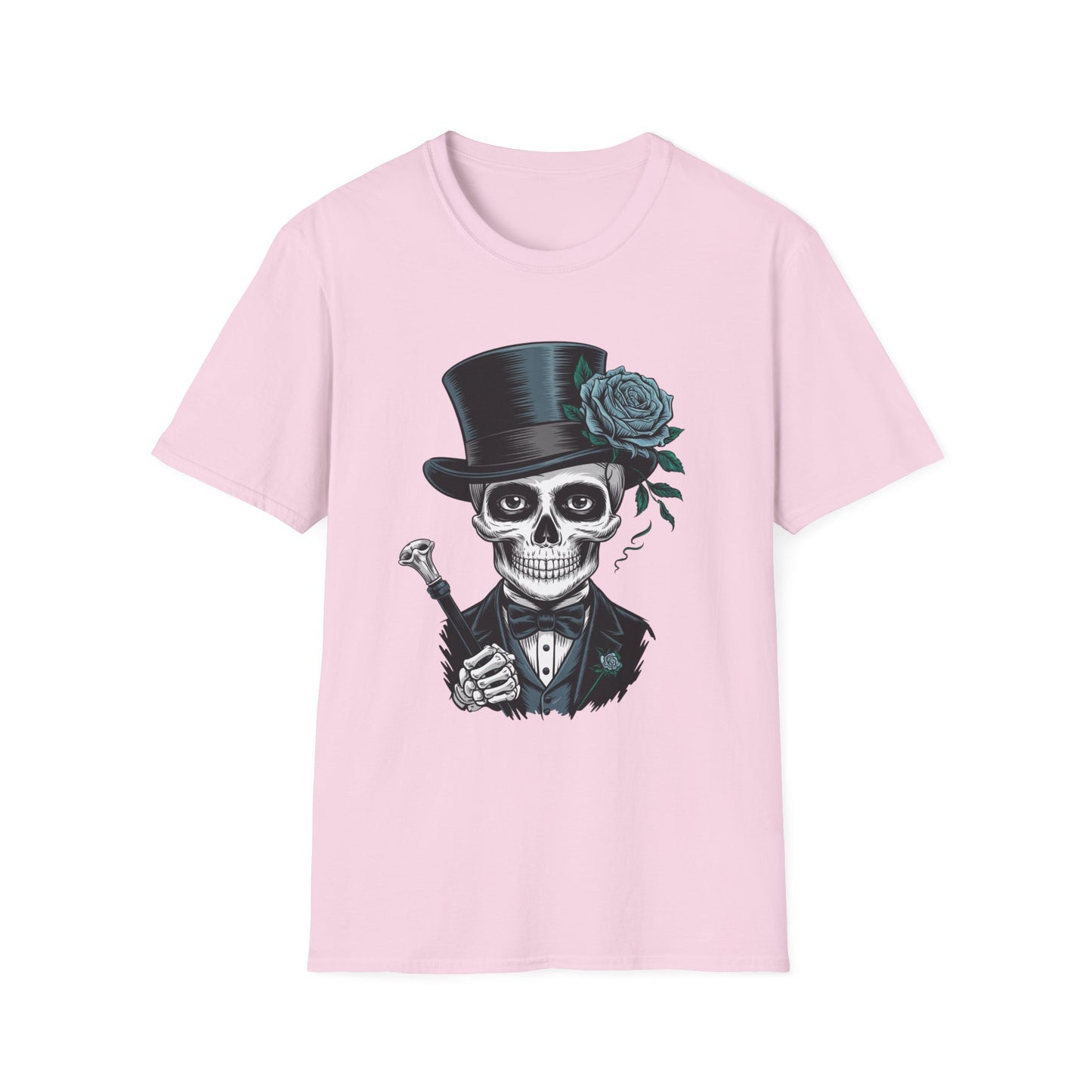 Dead Formal Softstyle T-Shirt, Halloween Shirt, Formal Skeleton Shirt, Funny Skeleton Satire Shirt