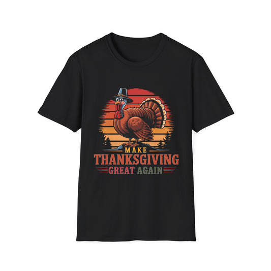 Make Thanksgiving Great Again – Pilgrim Turkey Edition Short Sleeve Tee