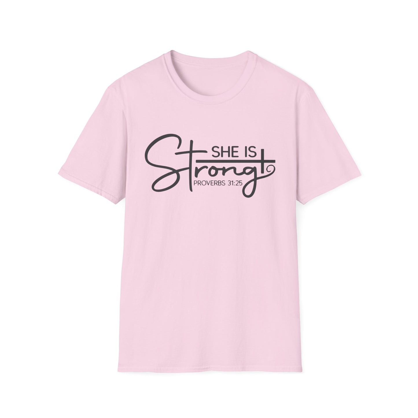 She Is Strong Tee – Proverbs 31:25 Empowerment Edition
