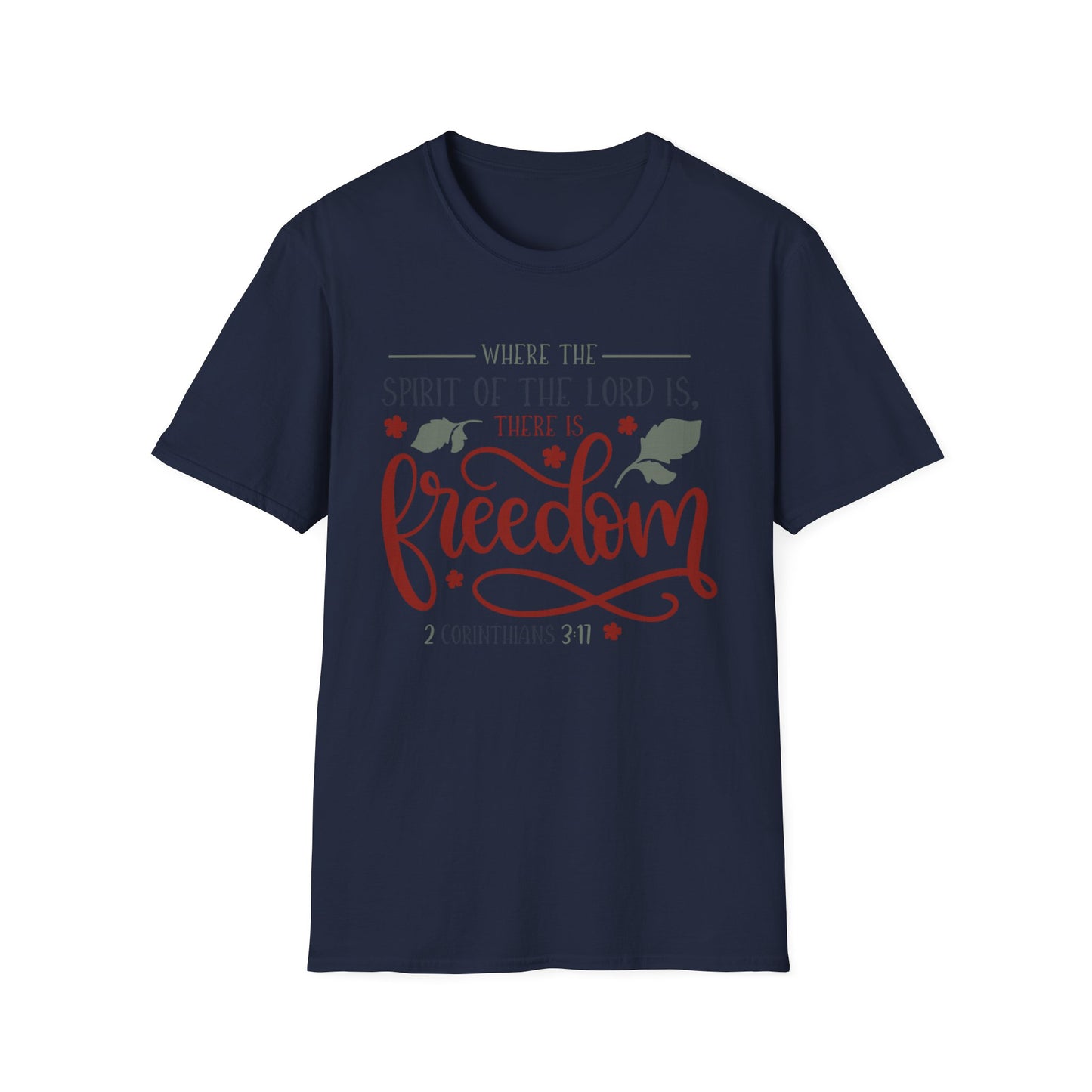 Freedom in the Spirit Tee – 2 Corinthians 3:17 Floral Edition