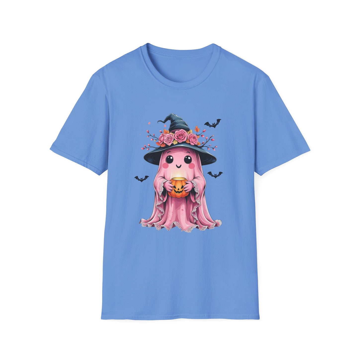 “Ghost & Pumpkin” Tee – Floral Witch Hat Edition