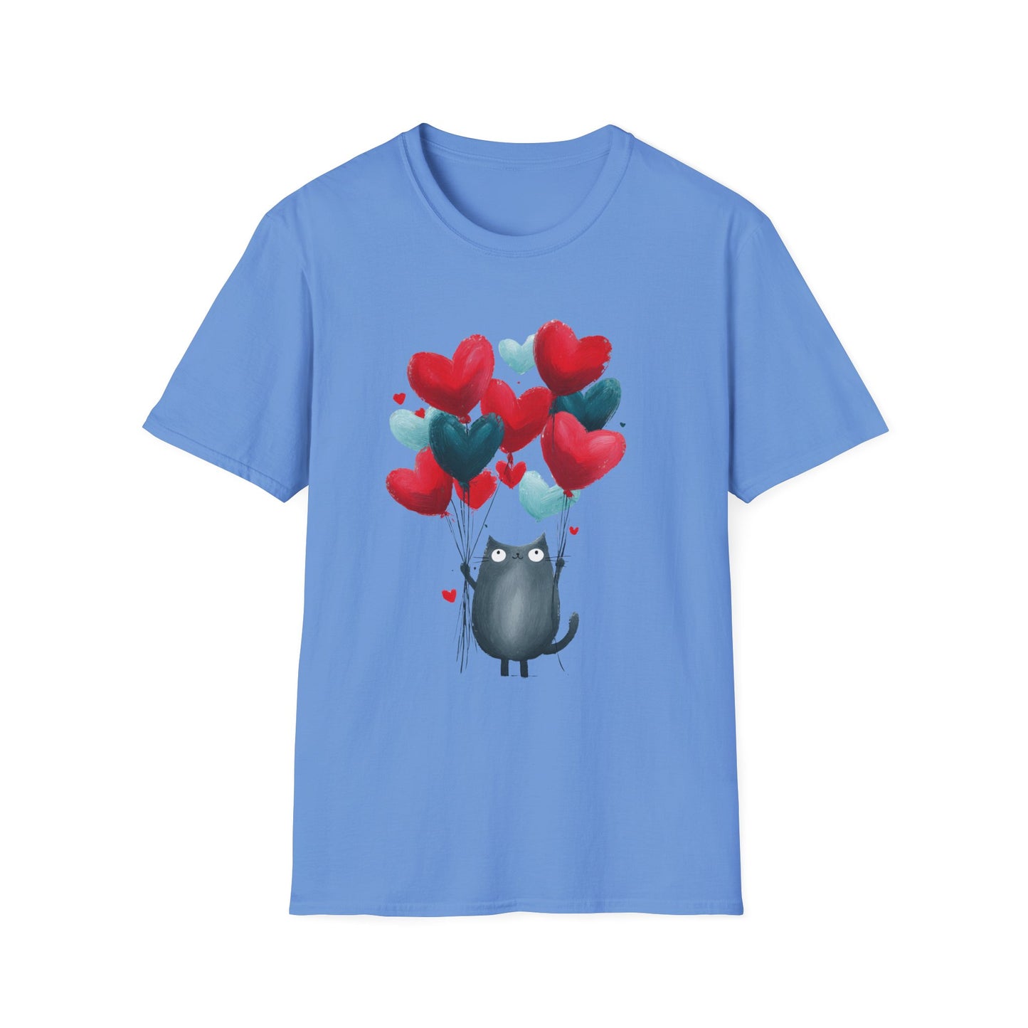 Balloon Buddy – Whimsical Cat Love Tee