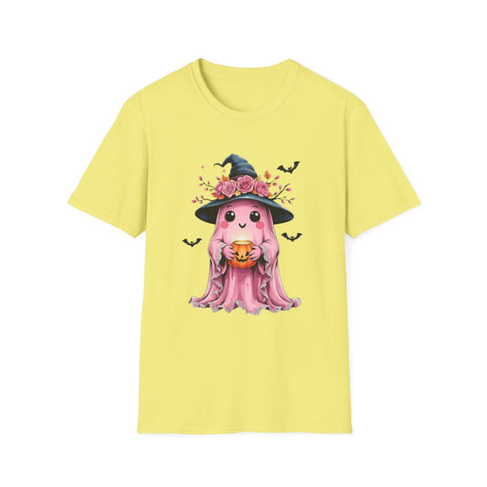 “Ghost & Pumpkin” Tee – Floral Witch Hat Edition