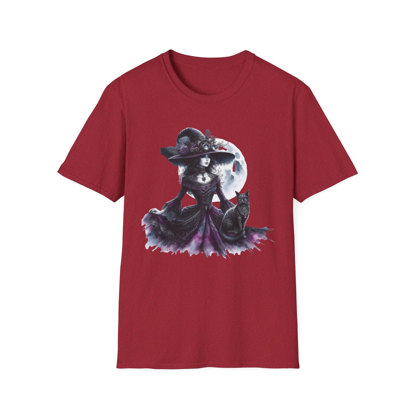 “Moonlit Witch & Cat” Tee – Enchanted Night Edition