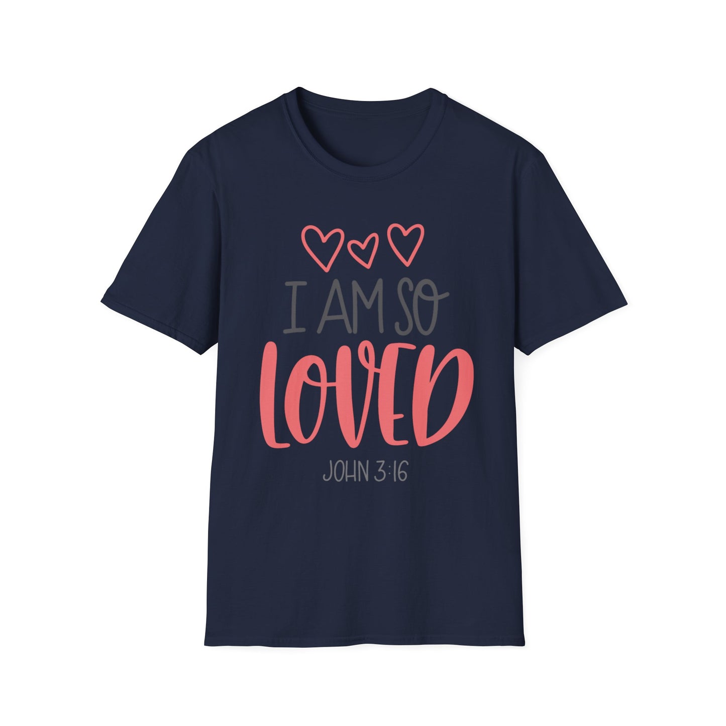 I Am So Loved Tee – John 3:16 Heartline Edition