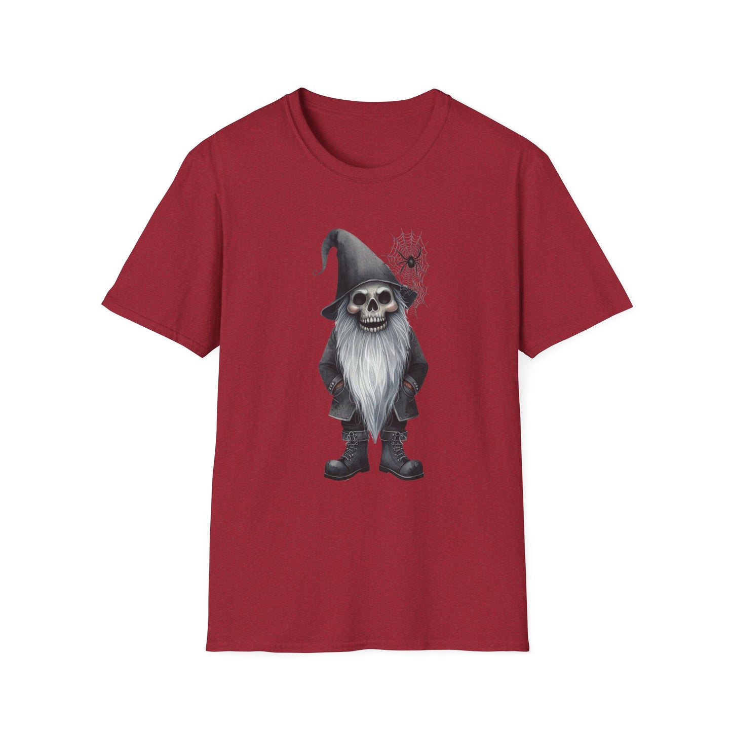 “Grim Gnome” Tee – Webbed Beard & Skull Grin Edition