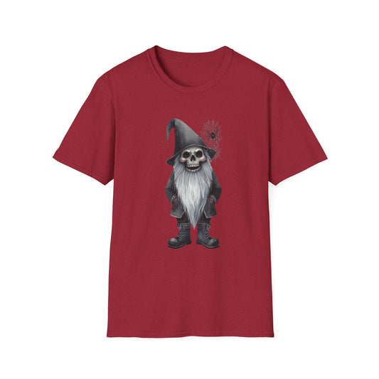 “Grim Gnome” Tee – Webbed Beard & Skull Grin Edition