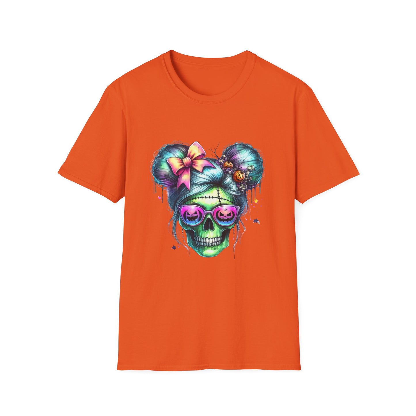 Skull and Swagger Halloween T-Shirt, Spooky Trickster Tee, Sugar Skull Costume Shirt, Halloween Party Top, Woman Skull Power