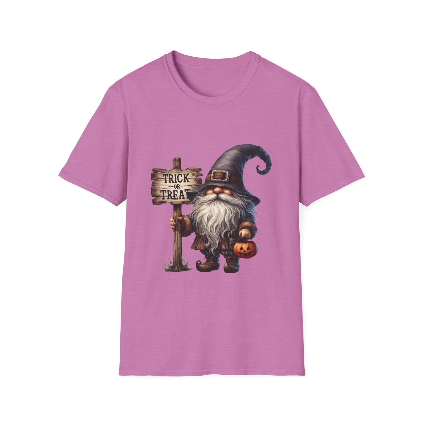 Happy Halloween Gnome Softstyle T-Shirt, Trick or Treat Tee, Spooky Halloween Shirt, Autumn Witch Hat Shirt, Enchanted Brew Top
