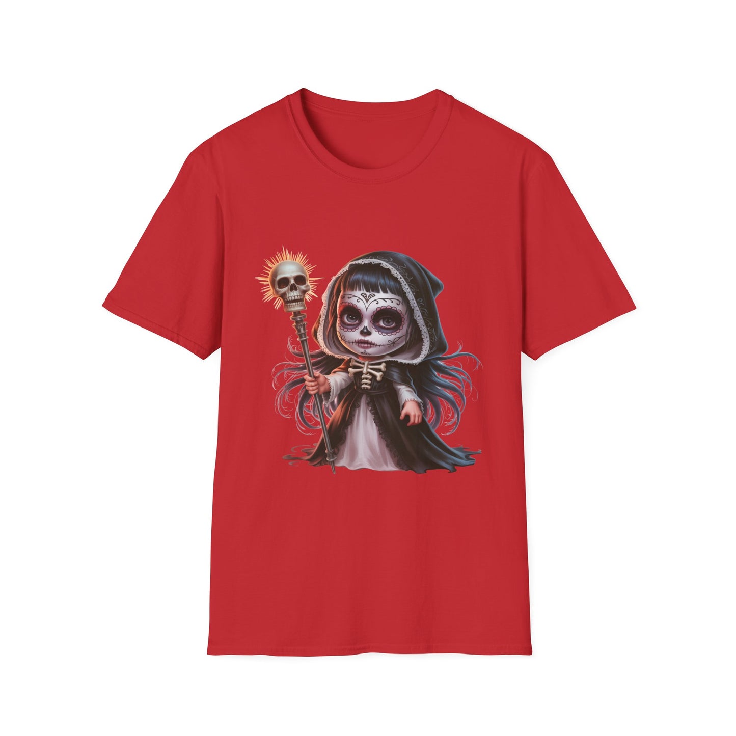 Reverent Gothic T-Shirt, Sacred Halloween Tee, Sugar Skull Shirt, Day of the Dead Top, Gothic Fantasy Clothing
