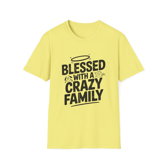 Blessed & Bonkers Tee – Family, Faith, and a Little Mayhem
