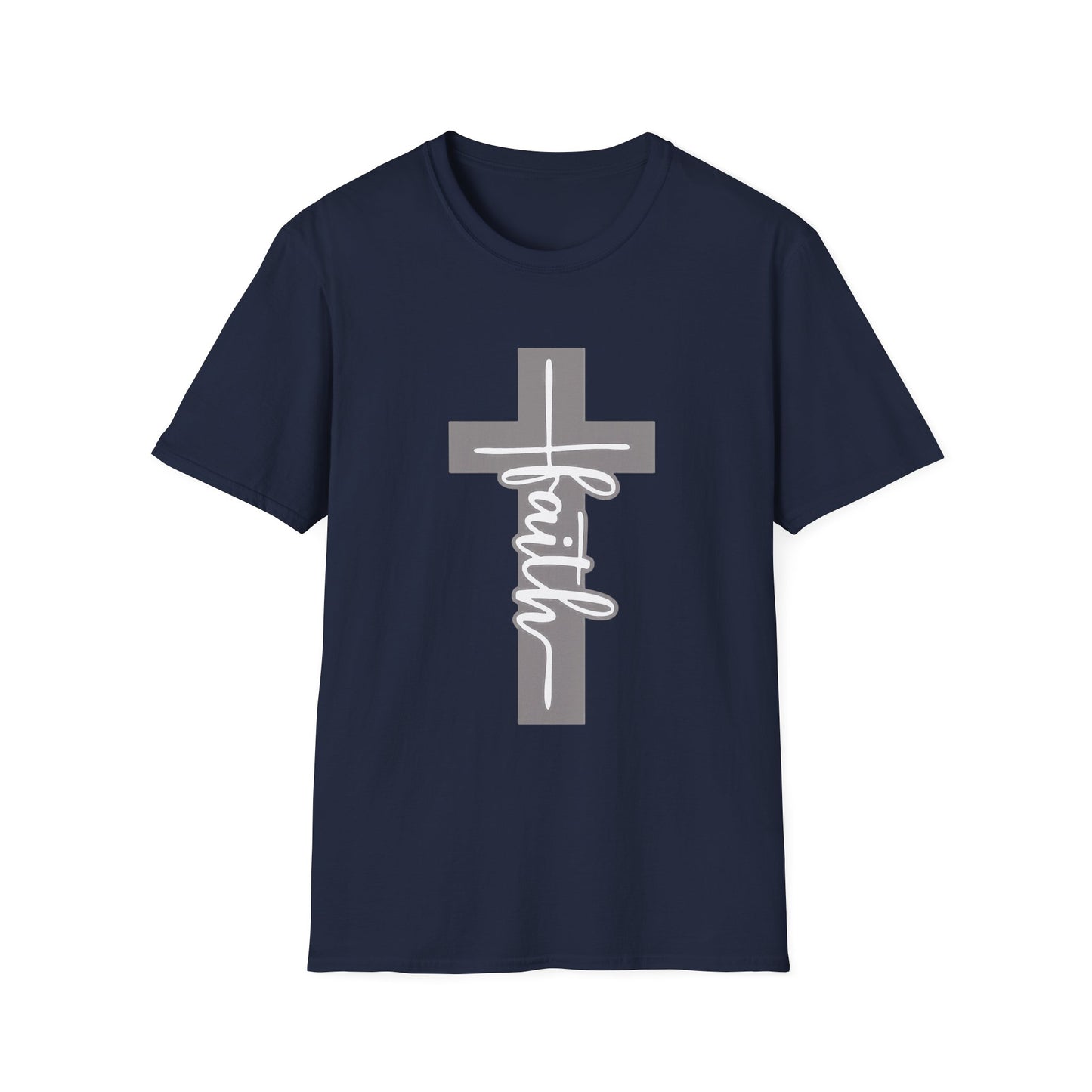 Faith Tee – Vertical Cross Script Edition